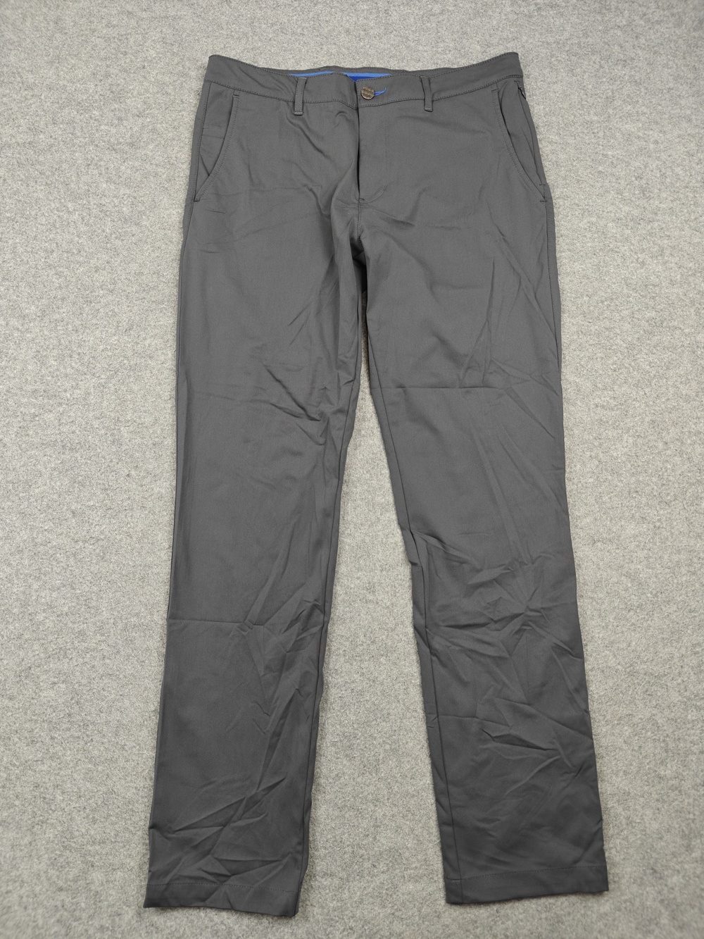 Twillory Pants Mens 34x34 Gray Chino Slim Flat Front Performance Microfiber